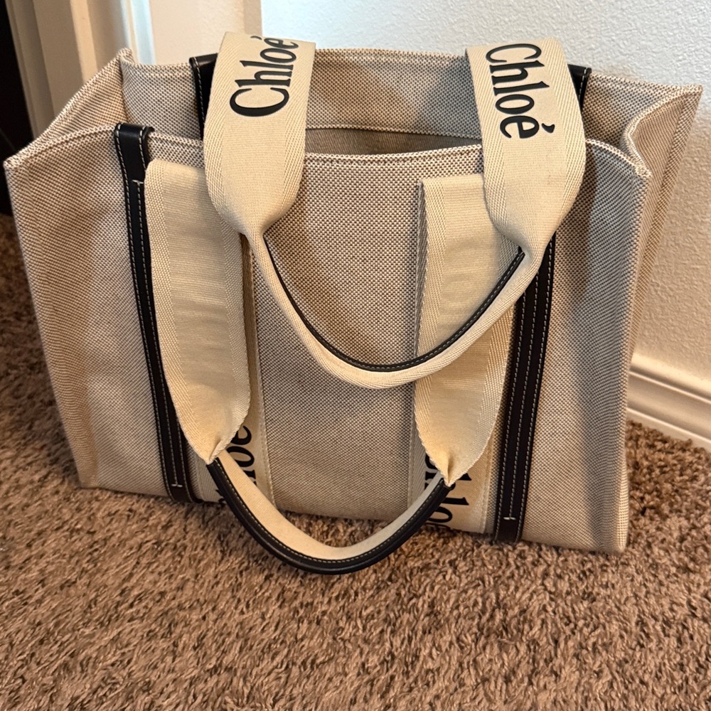 Chloe Beige and Black Tote Bag - Picture 12 of 13